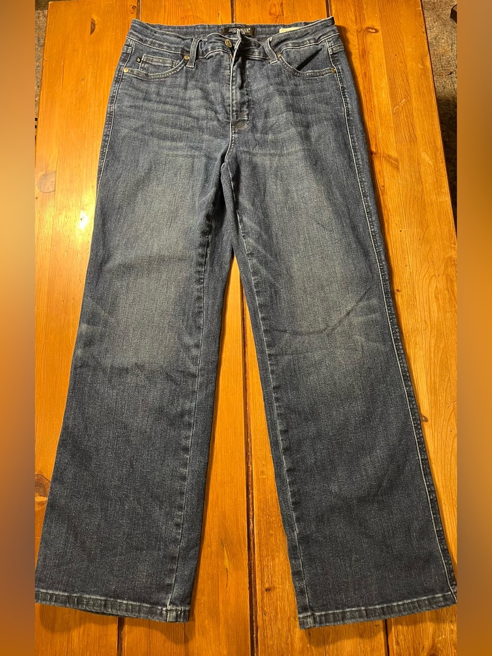 Judy Blue Petite Dark Blue Straight leg Jeans 27.5 inch inseam